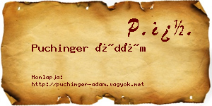 Puchinger Ádám névjegykártya